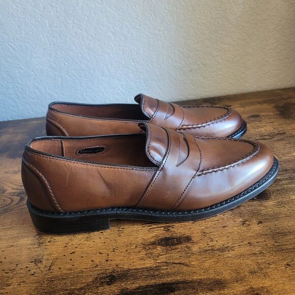 Allen Edmonds Randolph Brown Leather Penny Loafers Dress Shoes US Mens 6.5 D New - Picture 1 of 8